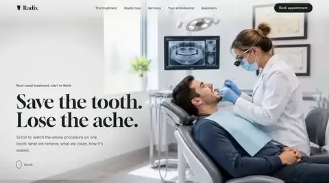 Ivory Dentist Site website design by Perception System