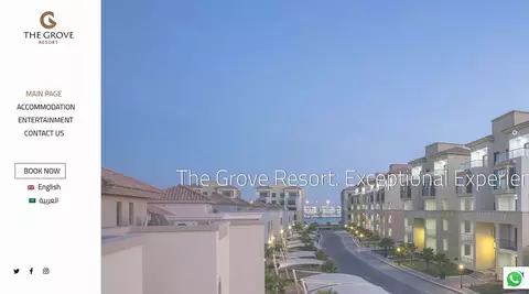 The Grove Resort Bahrain website design by Perception System