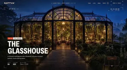Sattva Restaurant website design by Perception System
