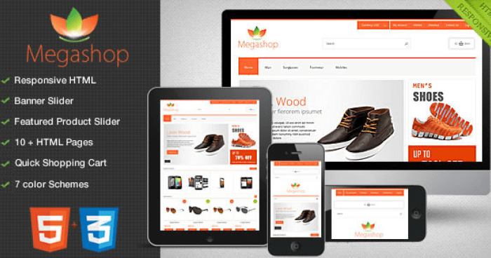 10+ Highly Responsive & Feature Rich HTML5 eCommerce Templates