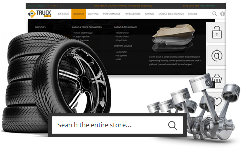 Attractive trendy Automotive store front