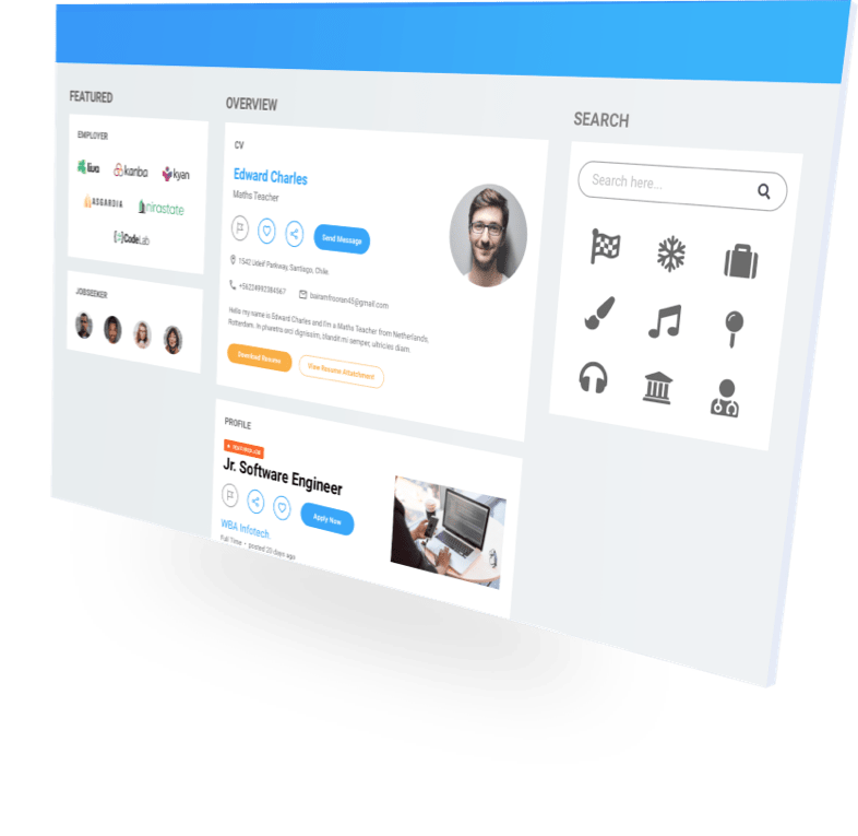 wp job board website employer screen