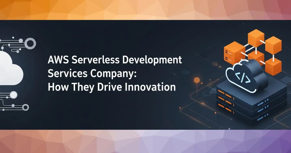 Serverless Application Development concept illustration showing cloud computing and AWS technology components