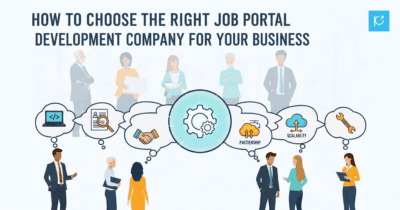 Infographic on criteria for choosing the right job portal development company for your business