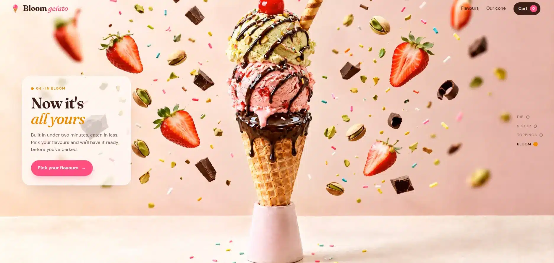 Bloom Gelato Cones